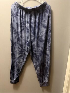 Women's Blue Tie-Dye Jogger Pants